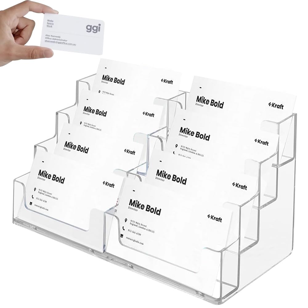 Business Card Holder Table Stand 8 Compartments