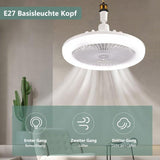 Ceiling Fan Chandelier, Ceiling Fan with Light, E27 Ceiling Fan Light, Ceiling Fan with Light and Remote Control, Ceiling Fan Light (Beige)