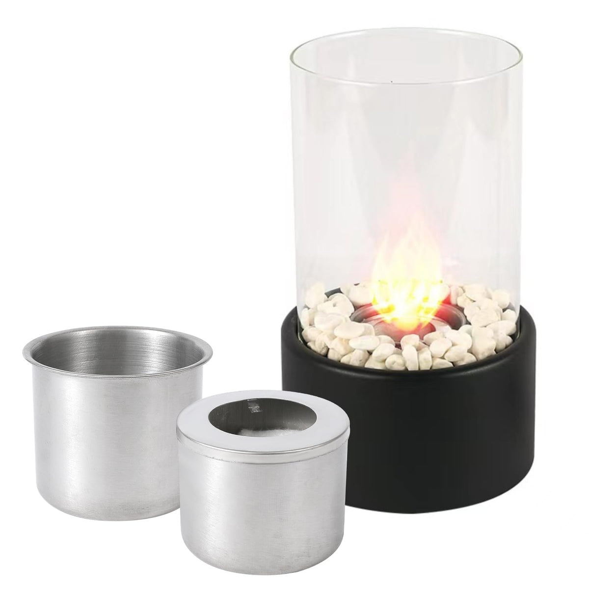 Waterproof Stainless Steel Trash Can with Lid, 3 Pieces (4 Pieces)