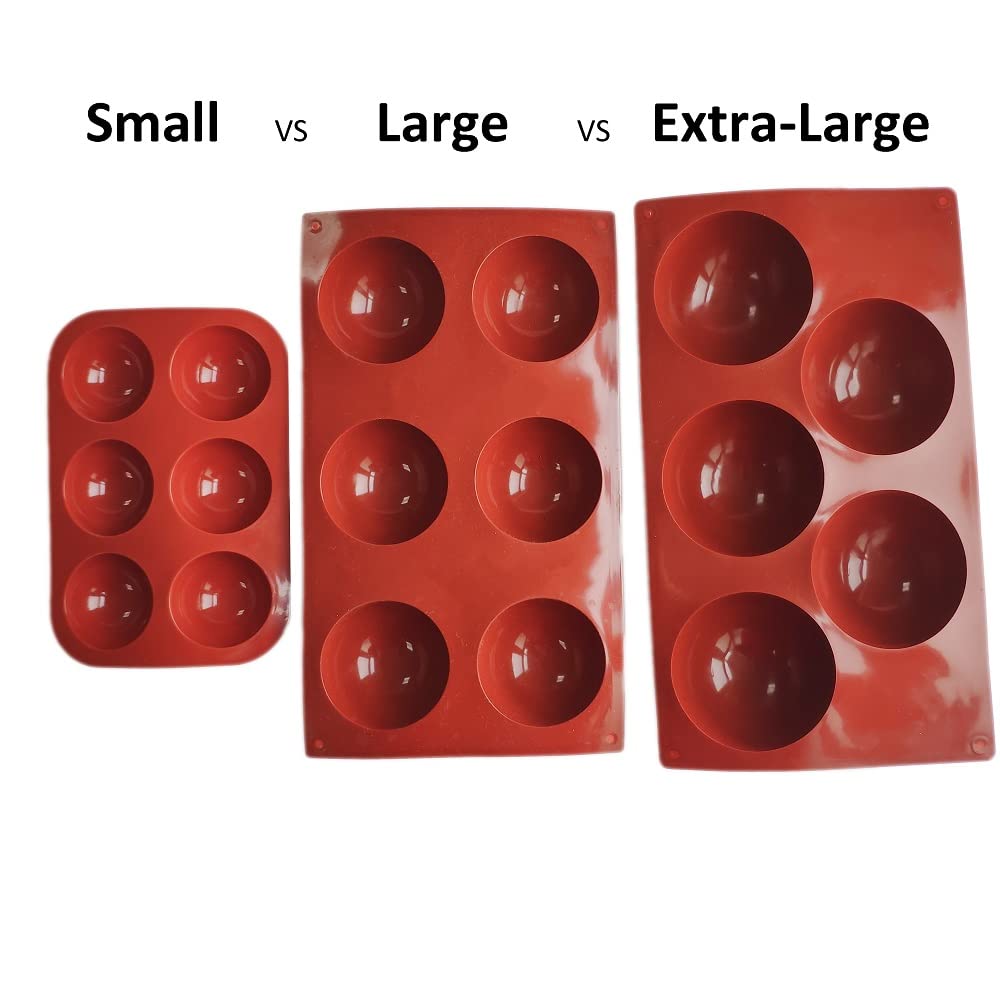2 pieces silicone mold ball, 5 holes silicone mold round 8 cm, half sphere baking mold, silicone mold half sphere for chocolate, cake, jelly, dome mousse