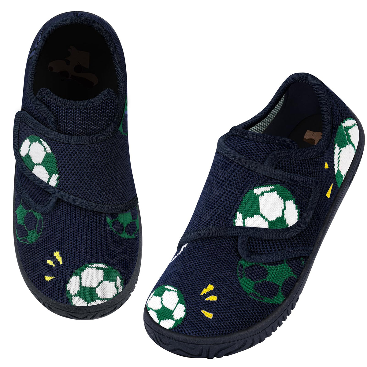 Children's Breathable Non-Slip Slippers Unisex – Navy Blue 31EU (Football)