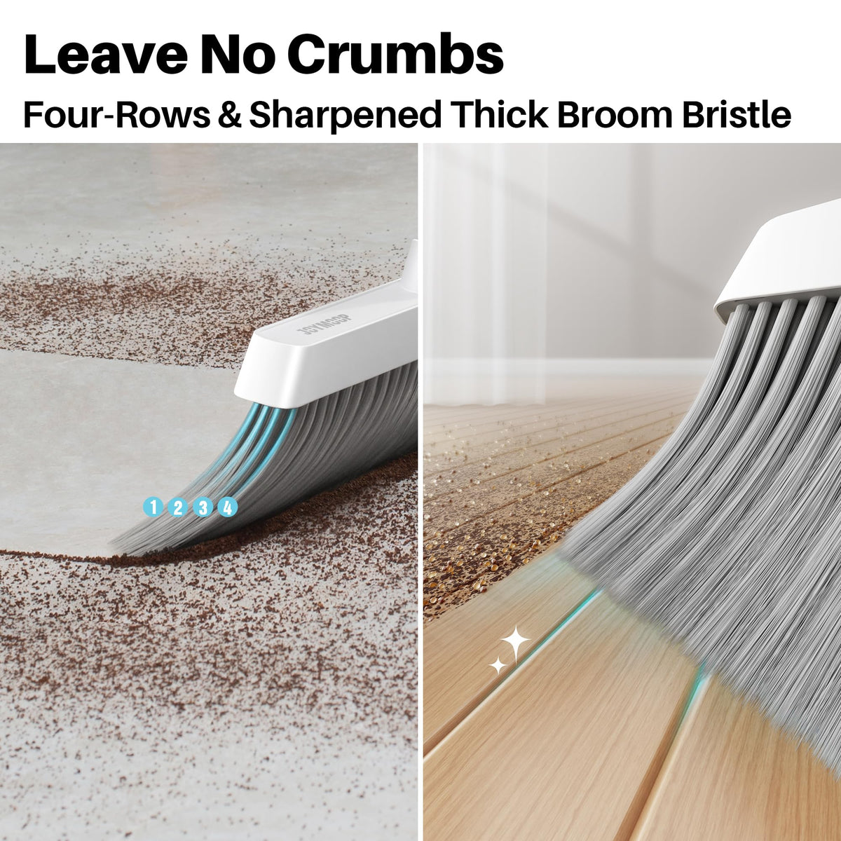 White Dustpan with Built-in Brush – Ideal for Home and Office
