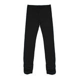 Girls' Knitted Stretch Leggings Cotton School Yoga Tights – Black/Pink/Blue 116