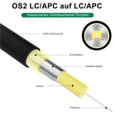 OS2 Armoured Fibre Optic Cable LCA to LCA – 30 m/98 ft