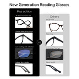 ZENOTTIC Square Frame Blue Light Blocking Reading Glasses for Men, Anti-Glare Computer Sports Glasses