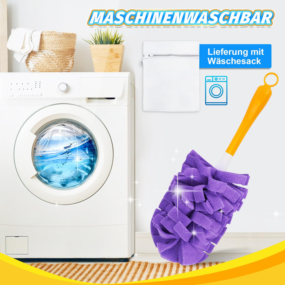 Rezerve lavabile reutilizabile compatibile pămătuf de praf Swiffer Duster, set 4 bucăți
