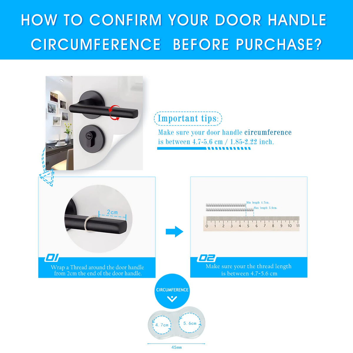 VABNEER 10pcs PVC Door Handle Stoppers Silicone Anti-Slip Door Handle Protectors (Transparent)
