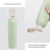 Refillable Travel Bottles Set Leakproof Flip Lid 260ml Toiletry Containers – Green