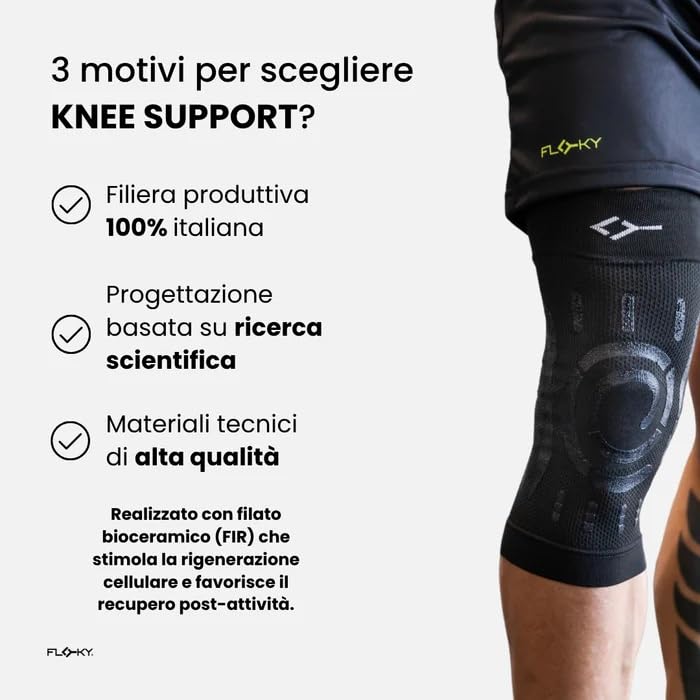 Genunchieră biomecanică FLOKY Multisport – Negru M/L Stânga