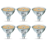 Becuri LED MR16 GU5.3 6W 12V 2700K lumină caldă unghi 120 grade, set 6 bucăți