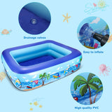 Inflatable Paddling Pool Kids Outdoor Garden – 110x83x34cm