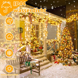 Ghirlandă luminoasă LED de exterior Ollny 40m 400 LED-uri cu telecomandă și timer IP44 – Alb cald