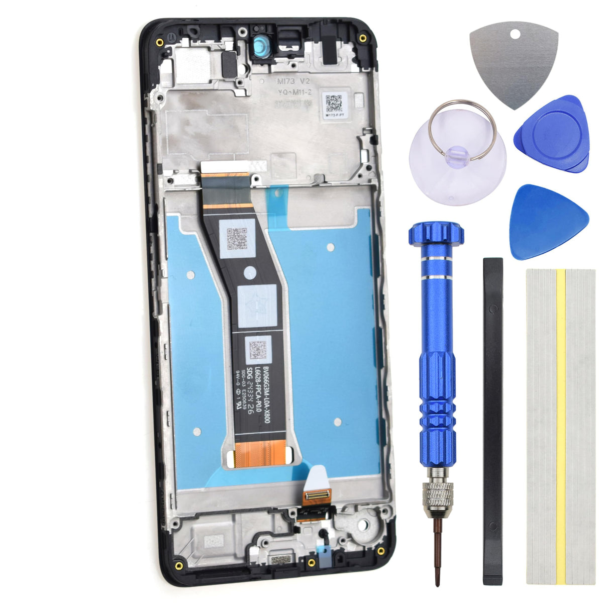 Motorola Moto E14 IPS LCD Display Assembly with Frame – Black