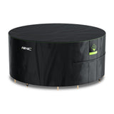 Husă impermeabilă de protecție pentru mobilier de grădină rotund Awnic 420D Oxford (Ø160x71 cm) – Negru