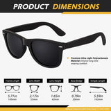 LINVO Sunglasses Men Women Polarized Retro Style Rectangular Vintage Classic Unisex UV400 Cat 3 CE