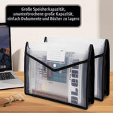 A4 Plastic Document Folders Snap Button 8-Pack – Black