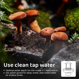 Mxmoonant 350ml/H Ultrasonic Mist Maker 12 LED Fogger Atomizer with Removable Splash Guard for Sink Fountain, Pond, Rock Garden (Metal)