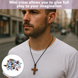 Wooden Cross Charms 50pc Natural Crucifix Pendants for Communion & Easter – Natural