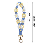 Breloc de chei de încheietură din macrame stil boem floral – Verde