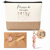 Cosmetic Bag Keychain Gift for Kindergarten Helpers Nanny Thank You