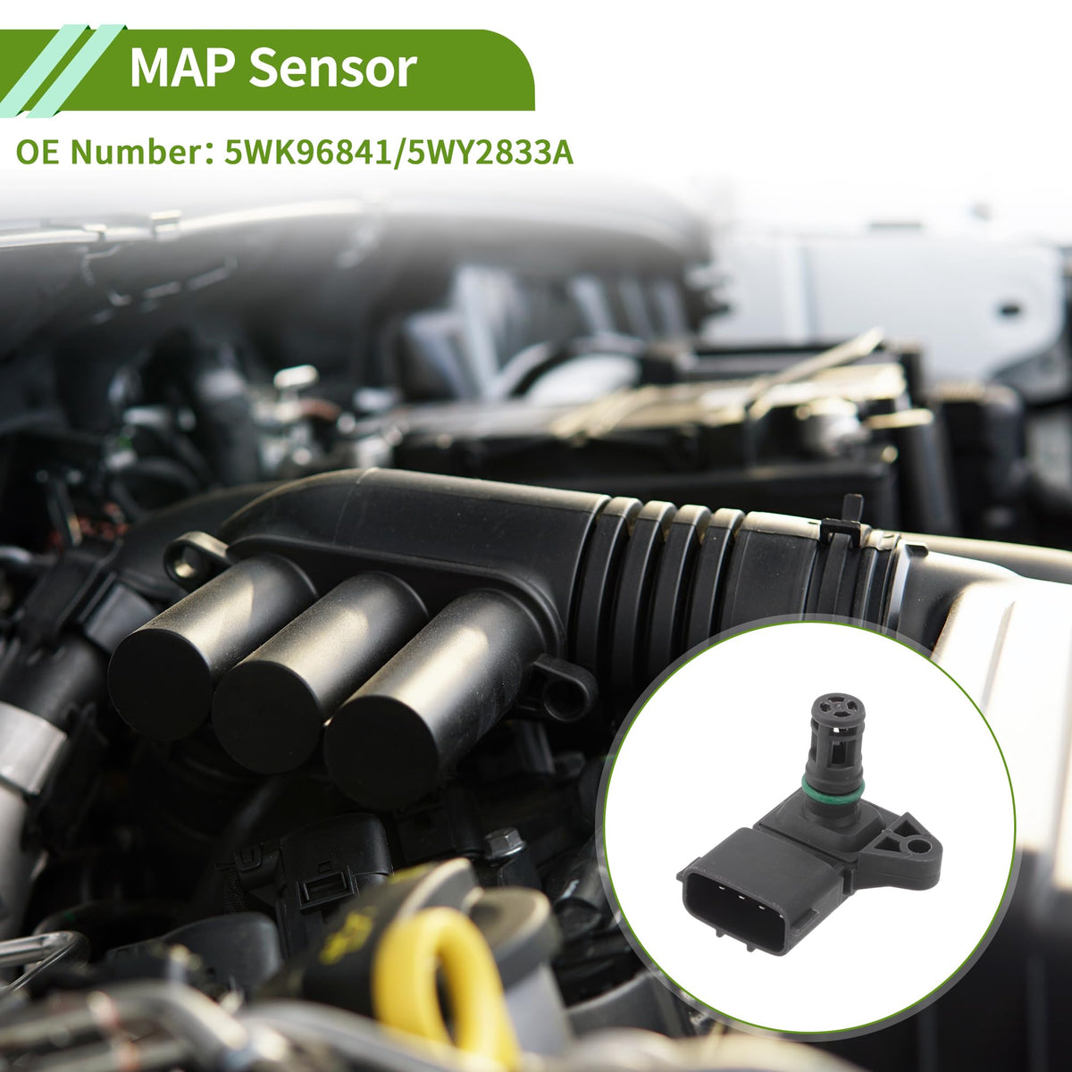 MAP Sensor Manifold Absolute Pressure for Peugeot 405 Break 1992–1996 – Part 5WK96841/5WY2833A