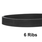 Poly V Ribbed Belt 6-Rib EPDM Multi-Groove 17in x0.55in – 17in