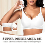 Jiuday Wireless Bra Seamless Push-Up Soft Comfortable for Large Breasts – White XL