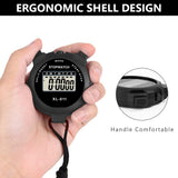 Vicloon Digital Stopwatch Timer with Alarm and Calendar – Black