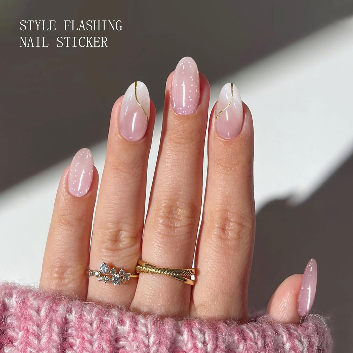 UV Gel Nail Strips French Tip Nail Foil Stickers Nail Art Accessories – JMEOWIO