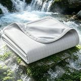 Cooling Blanket for Hot Sleepers Ice Cold Q-Max 0.45 Double-Sided Cool Touch 228x228cm – Light Grey