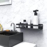 Etajeră de duș autoadezivă fără găurire din inox SUS 304 Bestdon 30 cm – Negru