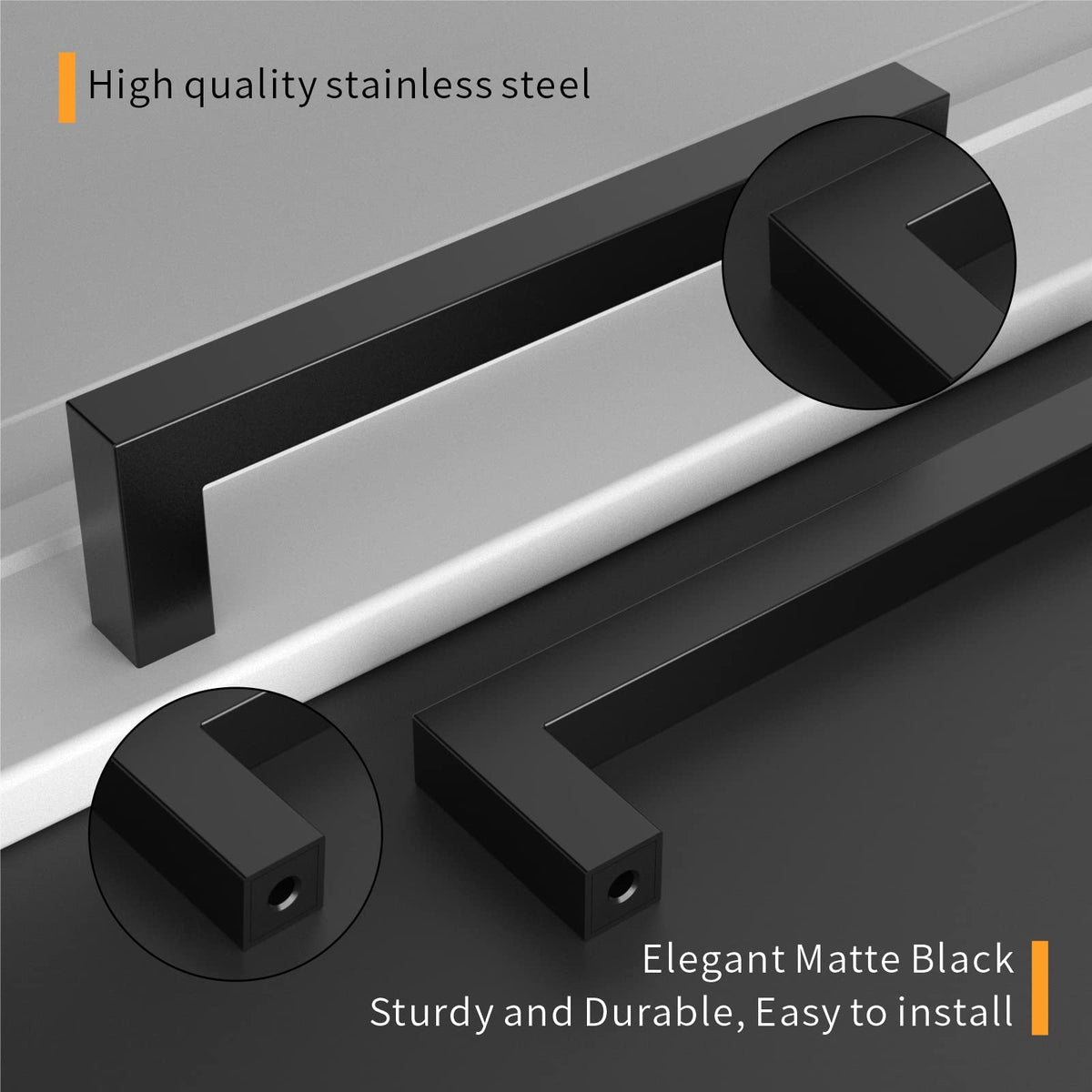 Mânere de mobilier din inox auriu distanță între găuri 128 mm, set 10 bucăți