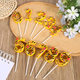 Construction Birthday Candle Cake Topper Number 6 – Yellow/Black