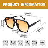 COASION Retro Sunglasses for Women Men - XL Oversized 70s Sunglasses UV400 Protection Trendy Double Bridge Frame Glasses
