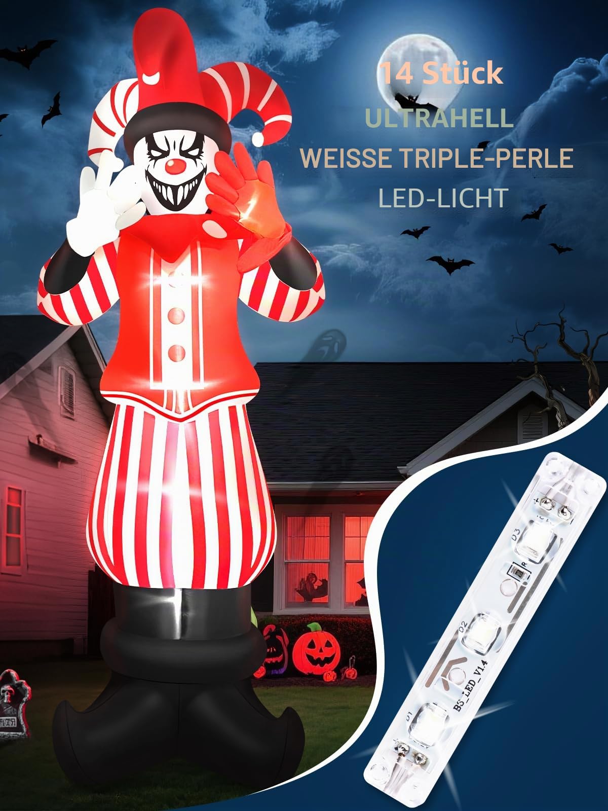 Suflantă de aer de schimb 2.5A cu adaptor și lumini LED albe pentru gonflabile – 2.5A