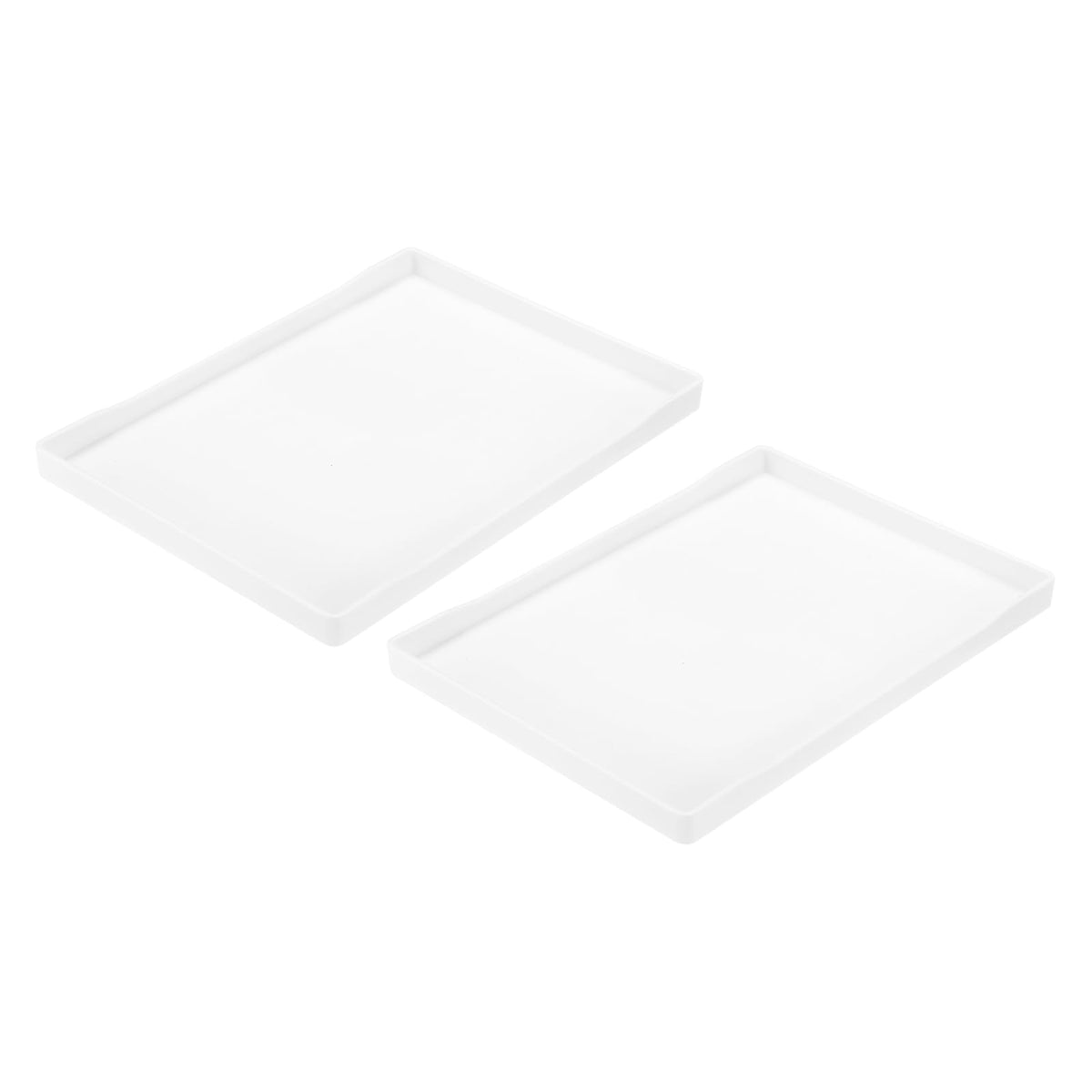 Tăvi decorative dreptunghiulare pentru baie sau masă, set 2 bucăți – Alb