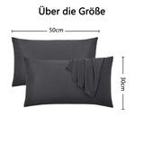 Fețe de pernă din microfibră moale hipoalergenică 30x50 cm, set 2 bucăți – Antracit