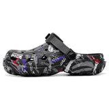 Men's Camouflage Clogs Lightweight Water Shoes Adjustable Heel Strap – Black EU 45