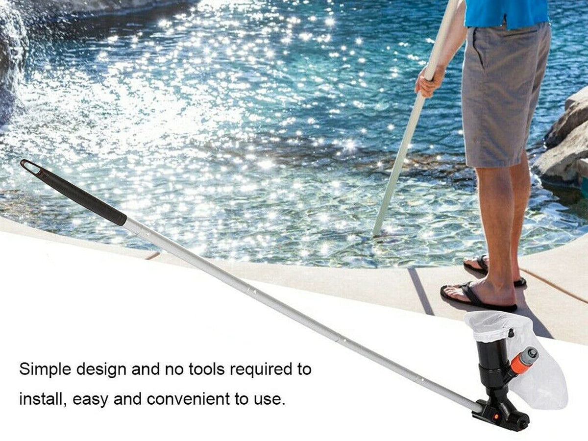 Above Ground Pool Vacuum Cleaner Manual, Pool Vacuum Cleaner for Garden Hose, Hydraulic Spa and Garden Pond Vacuum Cleaner, Inground Pool Vacuum Cleaner Bottom and Walls, Wall without Electricity (Nero)