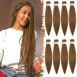 Pre Stretched Braiding Hair Auburn 26 Inch 8 Packs – 30# Light Auburn