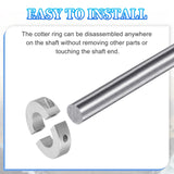Split Shaft Clamp Collar 30mm Bore 55mm OD Aluminium with Pin & Key – Pack of 4