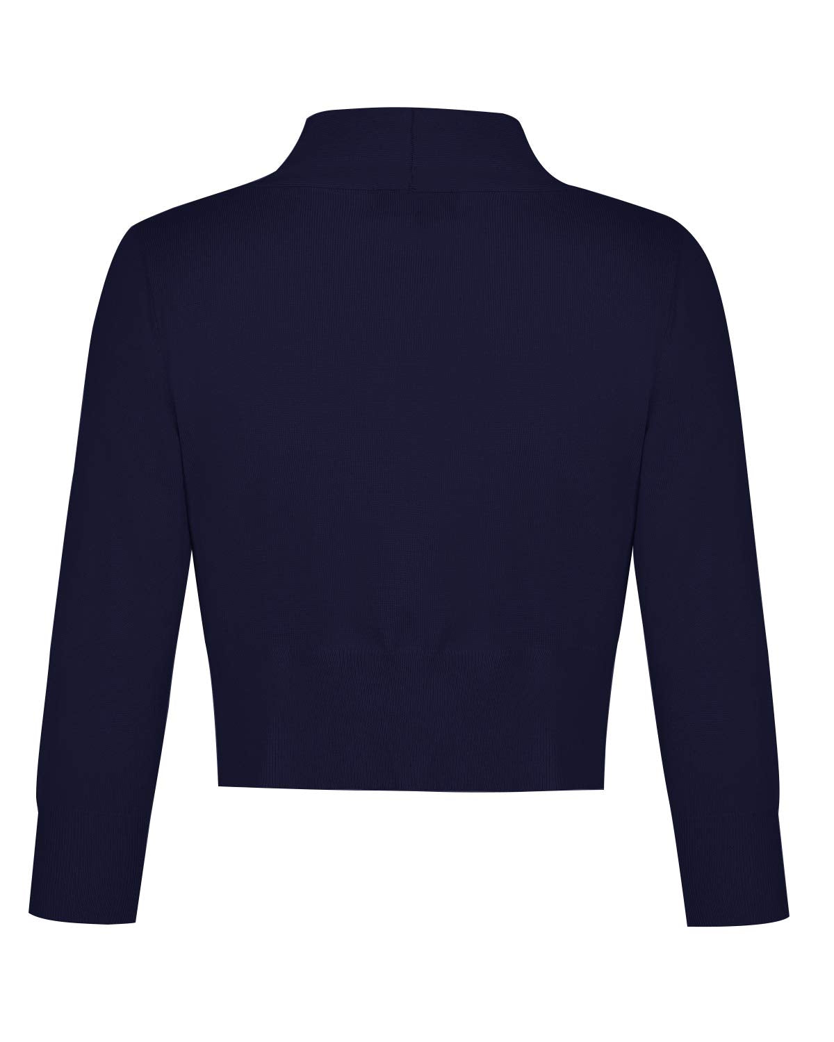 Cardigan bolero elegant damă MINTLIMIT mânecă 3/4 cu nasture – Albastru închis S