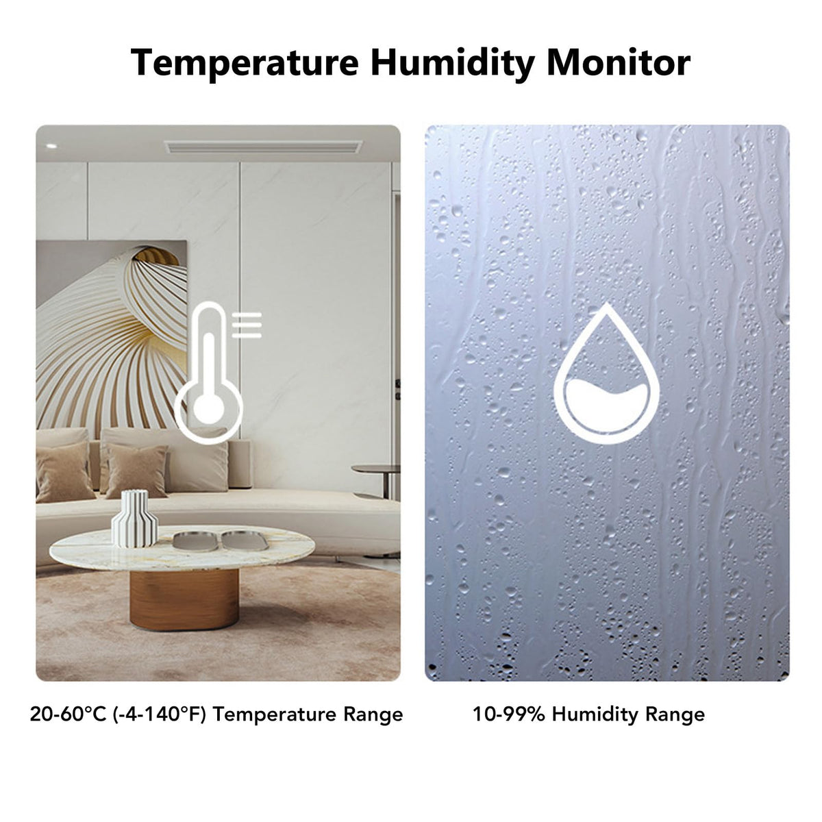 Digital Thermometer & Hygrometer Temperature Humidity Monitor with Magnet – Large LCD