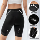 X-TIGER Women's Padded Cycling Shorts Quick-Dry Breathable with Zipped Pockets