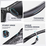 Ochelari de soare sport polarizați RIVBOS ramă flexibilă TR90 protecție UV400