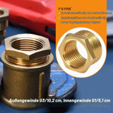 Brass Pipe Reducer Adapter Male 3/4" to Female 1/2" Thread 2pcs – 3/4in-1/2in