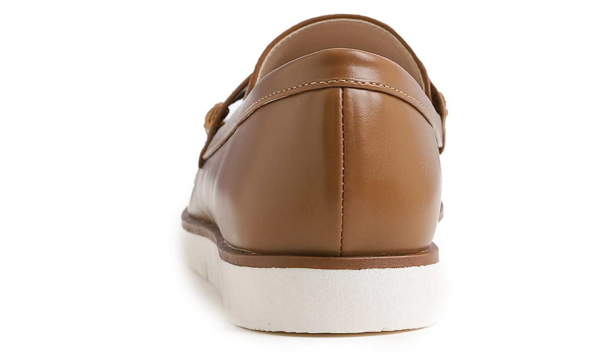 Mocasini comozi damă din piele ecologică flexibili – Camel EU 40