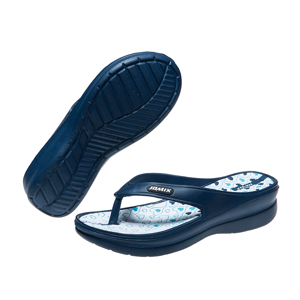 Women's Flip Flops Thong Non-Slip Comfort Beach Pool Platform – Navy EU 39