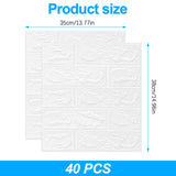 Self-Adhesive 3D Brick Wallpaper Tiles Waterproof – 38x35cm (40pcs)