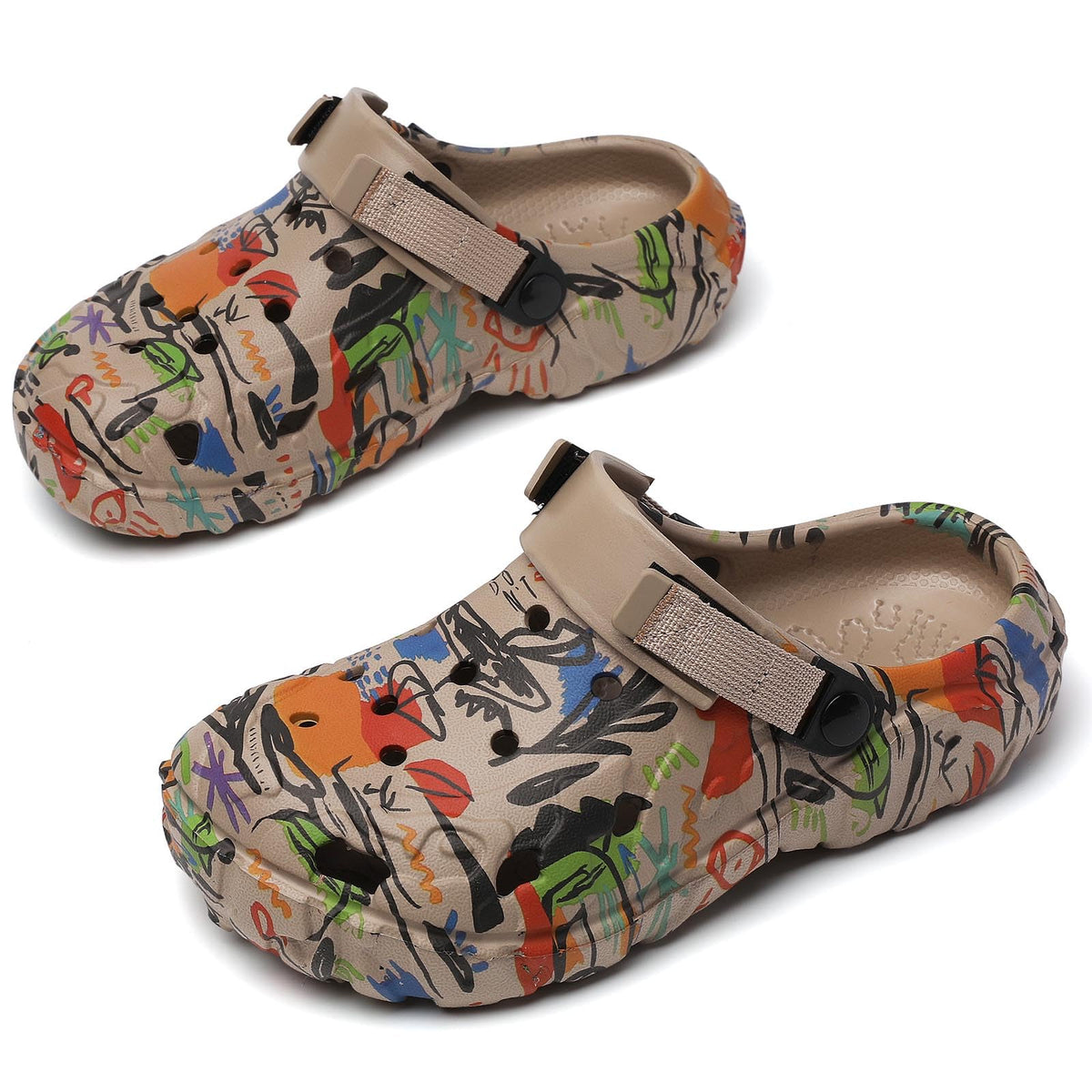 Men's Summer Clogs EVA Lightweight Breathable Non-Slip – Khaki EU43